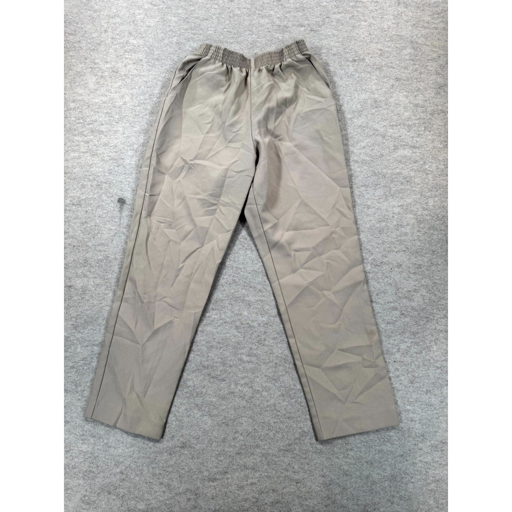 DONNKENNY Cropped Pants Womens 22 Beige High Rise Elastic Waist Casual Wear